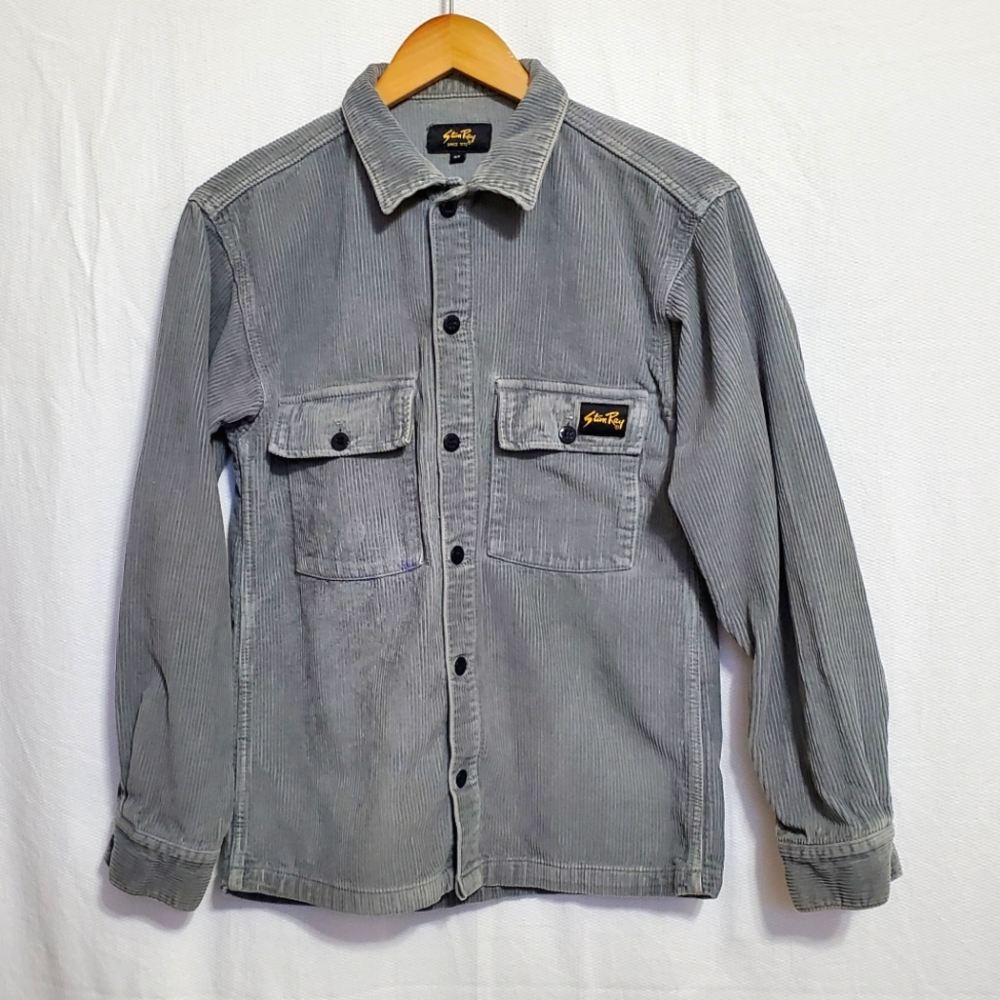 Stan Ray Fat Cord CPO Shirt Jacket Battle Grey Size Mens XS